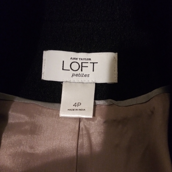 Loft Black Cropped Wool Blend Jacket With Jeweled Pockets - Picture 9 of 10